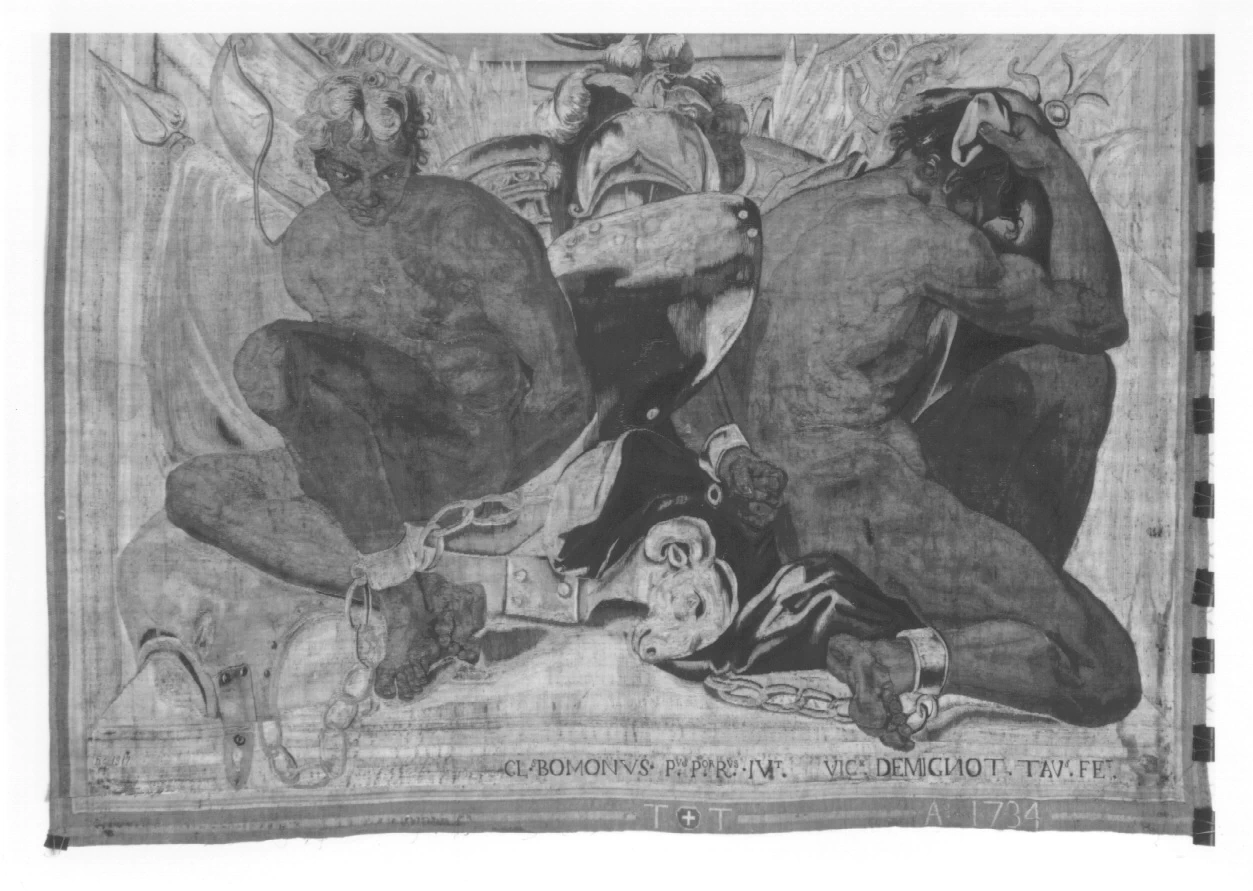 Arazzo - Alessandro Magno giovinetto riceve lo scettro, Musei Reali, Palazzo Reale, Torino, dettaglio